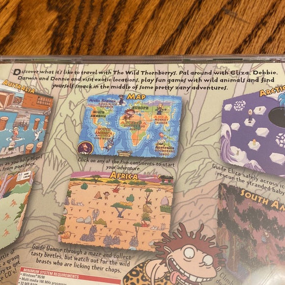 Vintage Y2K Nickelodeon THQ Wild Thornberry’s Rambler PC Game CD-ROM Gaming - Picture 5 of 6